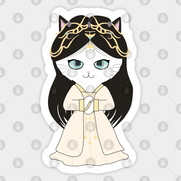 Ye Xiwu Cat Sticker by akwl.design